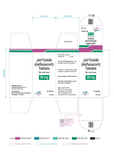 Carton Label 30mg (Jaythari (deflazacort) C 30 mg Mfg 0525)